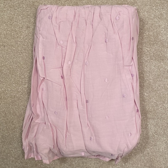 Pine Cone Hill Twin Size Swiss Dot bedskirt in lilac - Picture 3 of 3